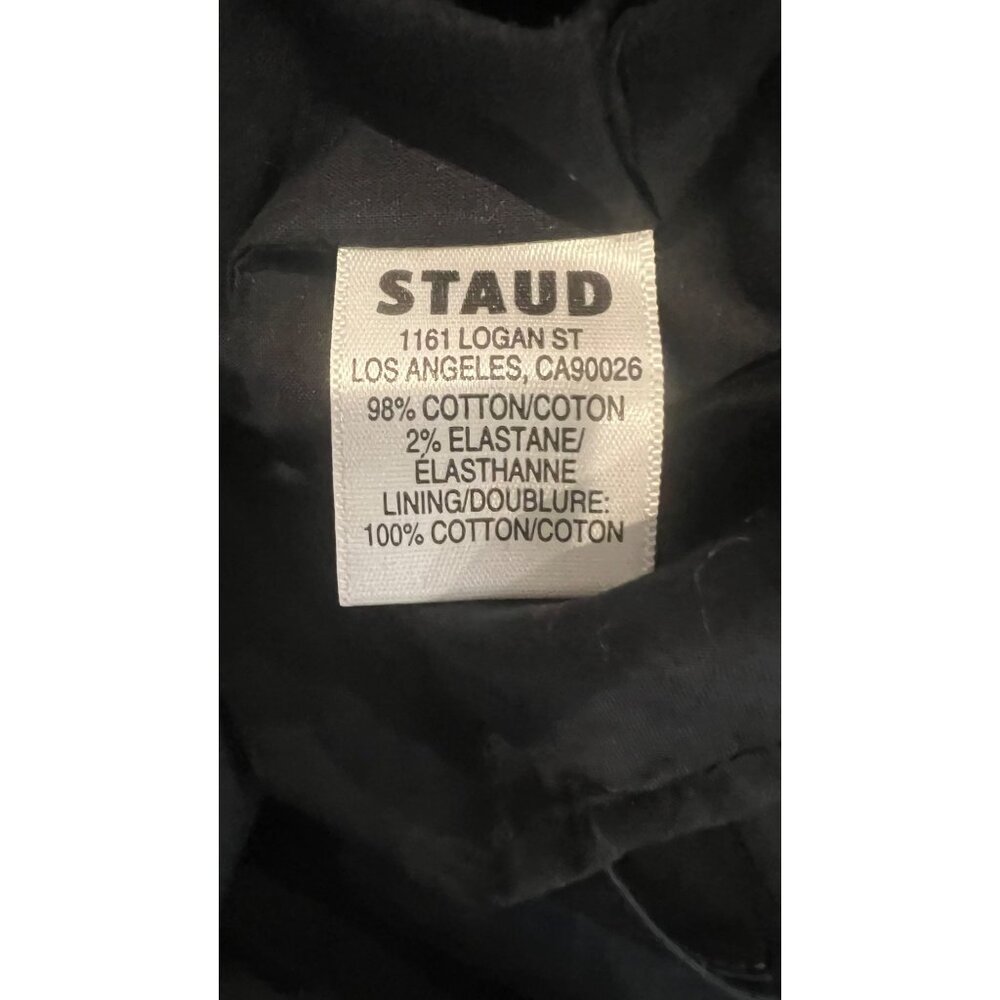 STAUD Sutton Lace Up black Midi Dress size 6 - Picture 10 of 11
